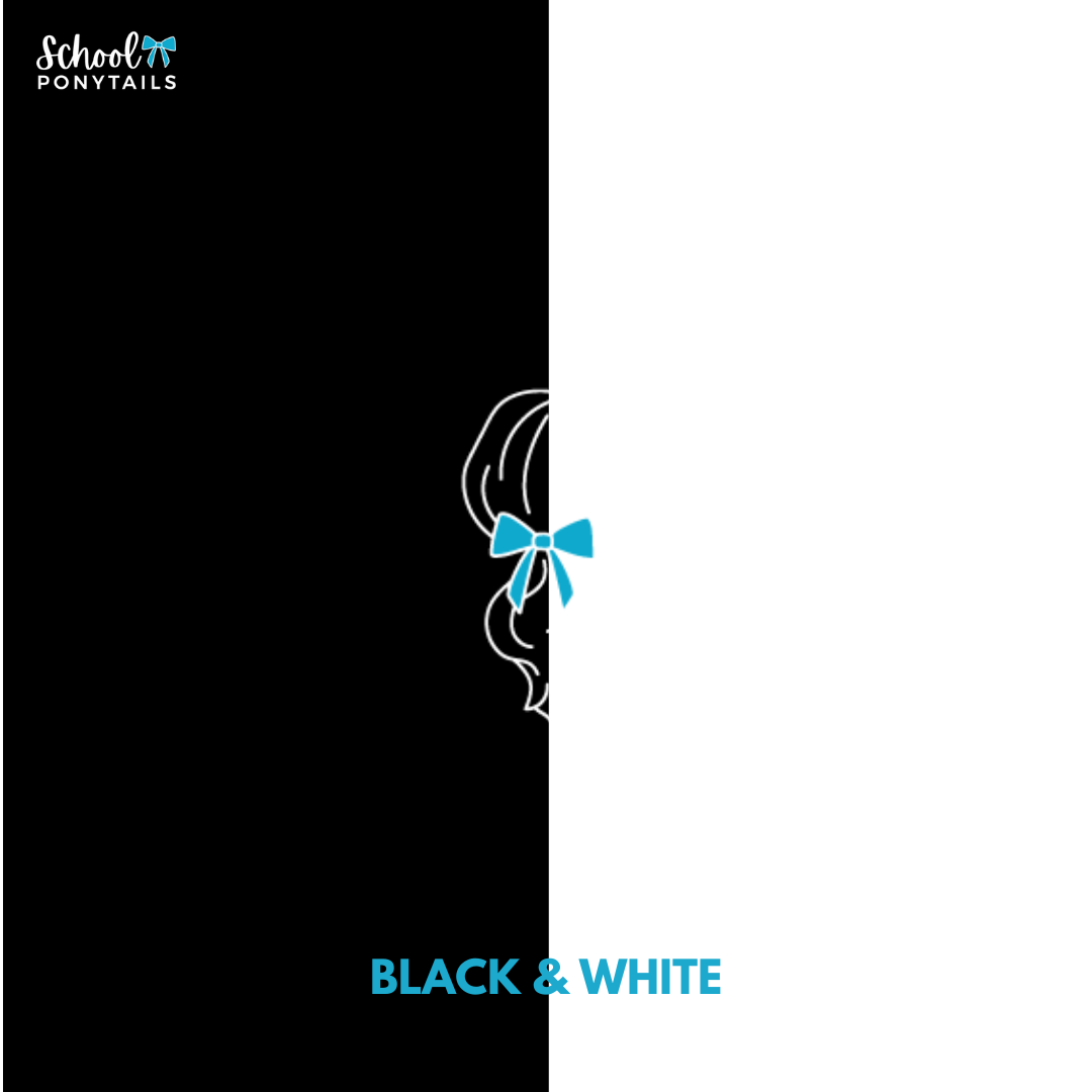 Black & White Hair Accessories - Ponytails and Fairytales
