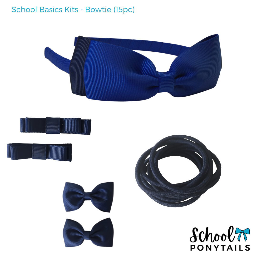 Burgundy & Navy Hair Accessories - Ponytails and Fairytales