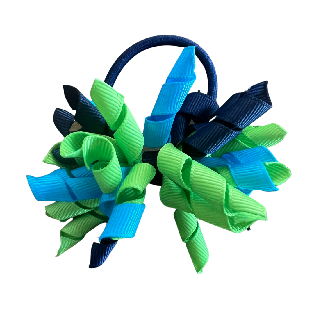 Kiwi Green & Turquoise & Navy Hair Accessories