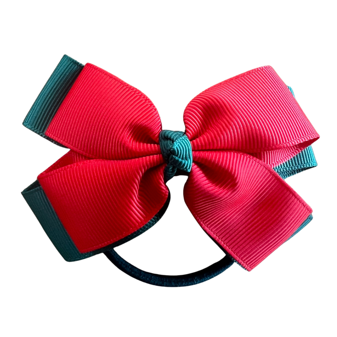 Bottle Green & Red Hair Accessories