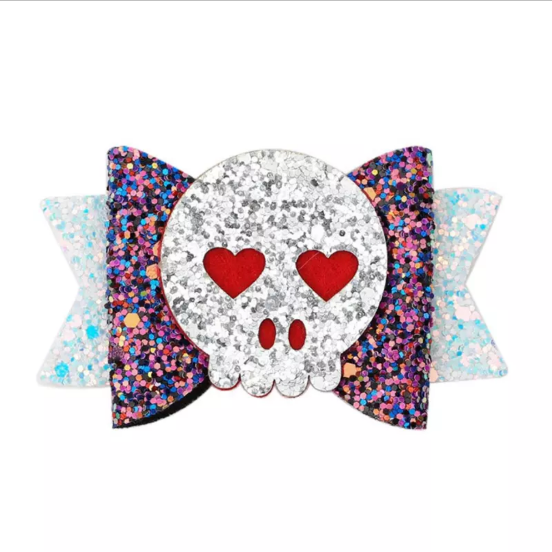 Scary Skull Halloween Hair Clip