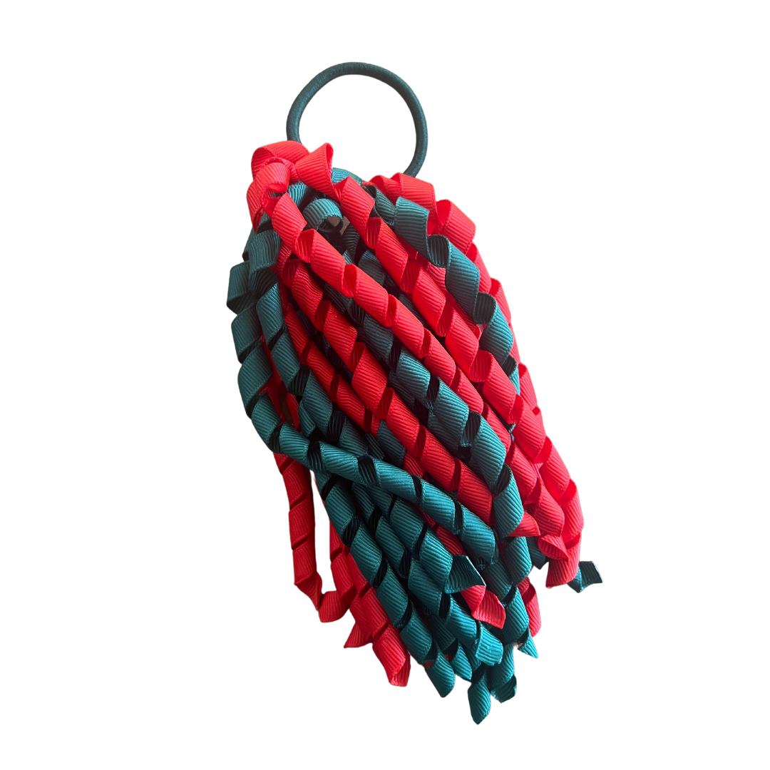 Bottle Green & Red Hair Accessories