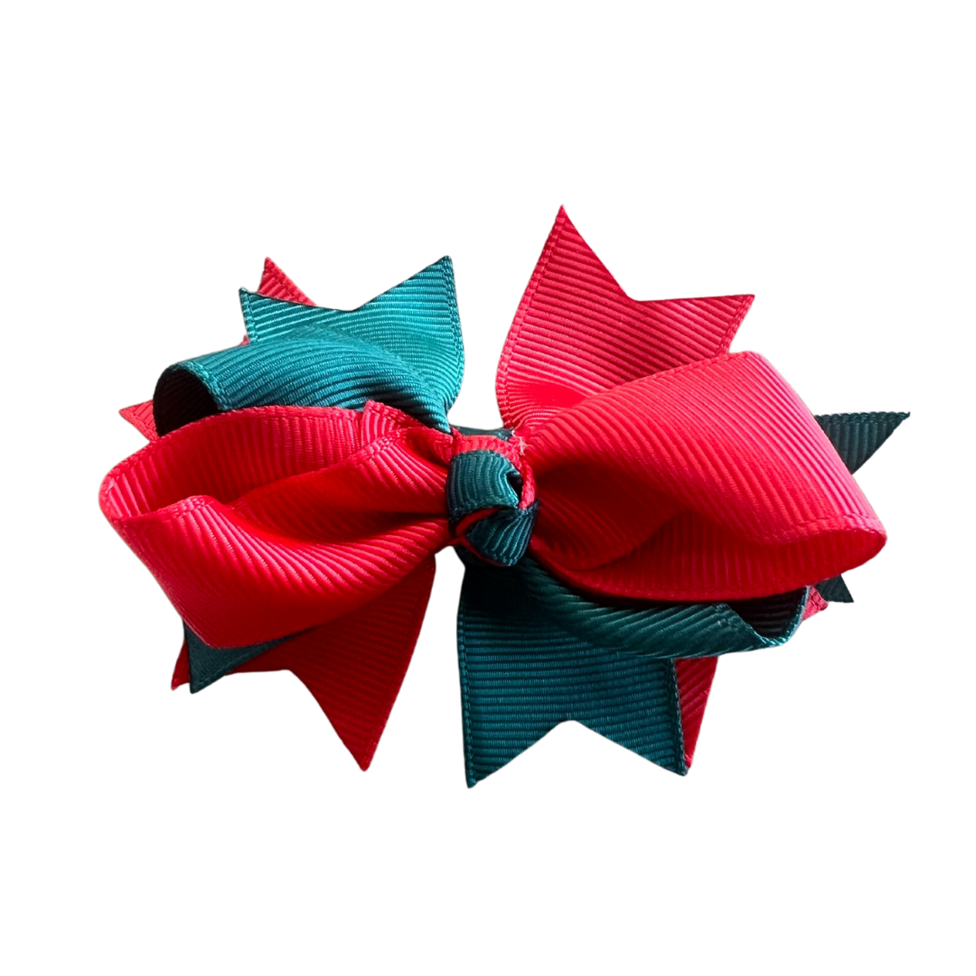 Bottle Green & Red Hair Accessories