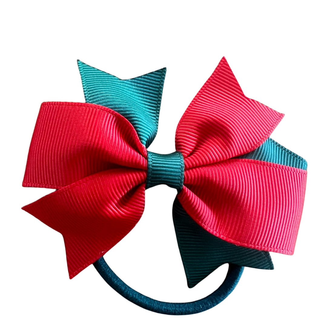 Bottle Green & Red Hair Accessories