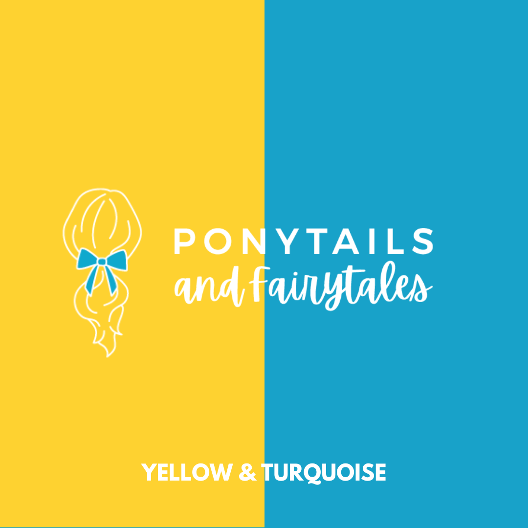 Turquoise & Yellow Hair Accessories - Ponytails and Fairytales