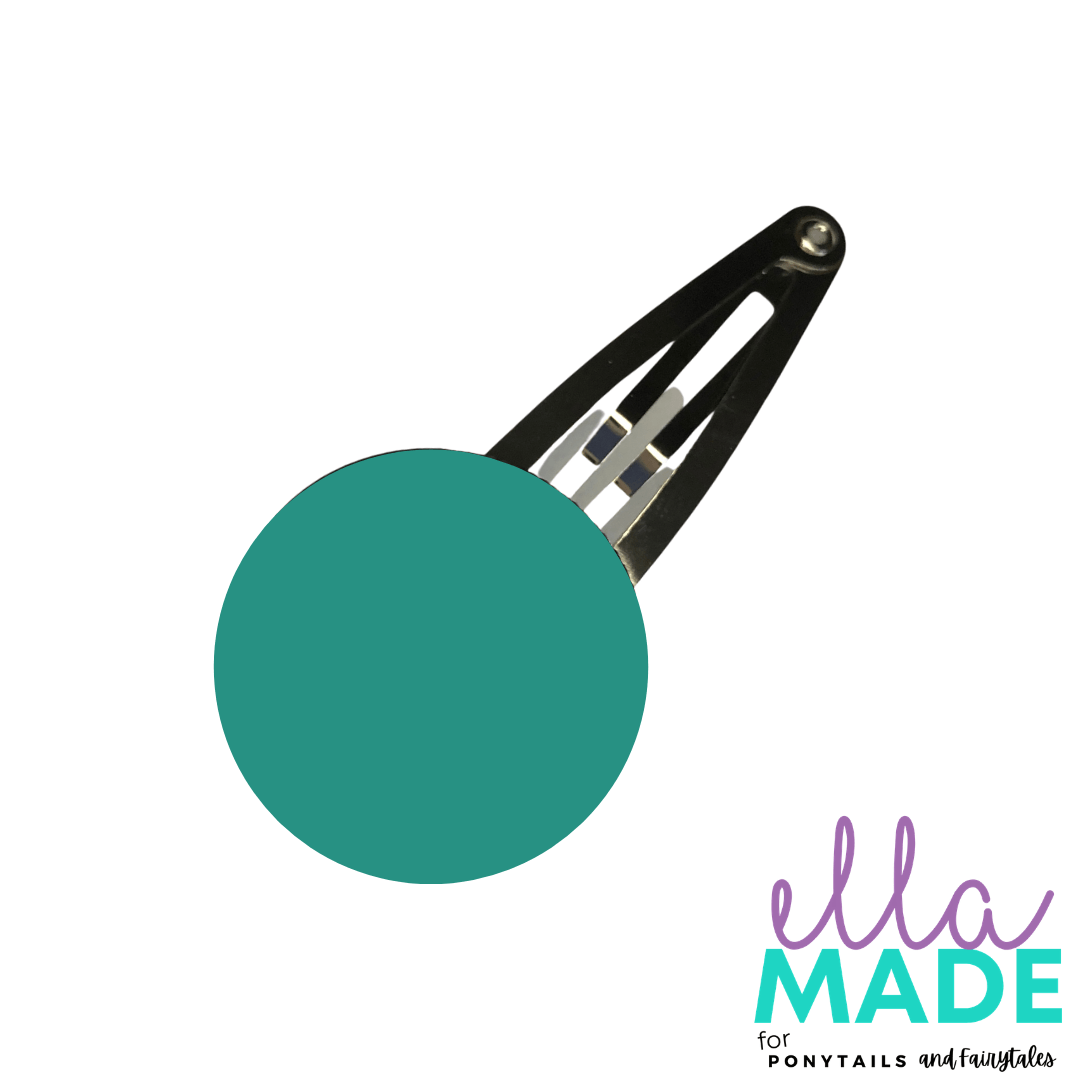 Covered Buttons: Solid Colours - Jade Hair clips Ella Made
