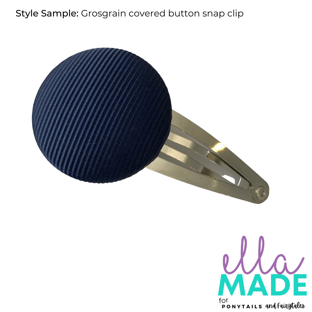 Covered Buttons: Solid Colours - Jade Hair clips Ella Made Snap Clip / Bottle Green