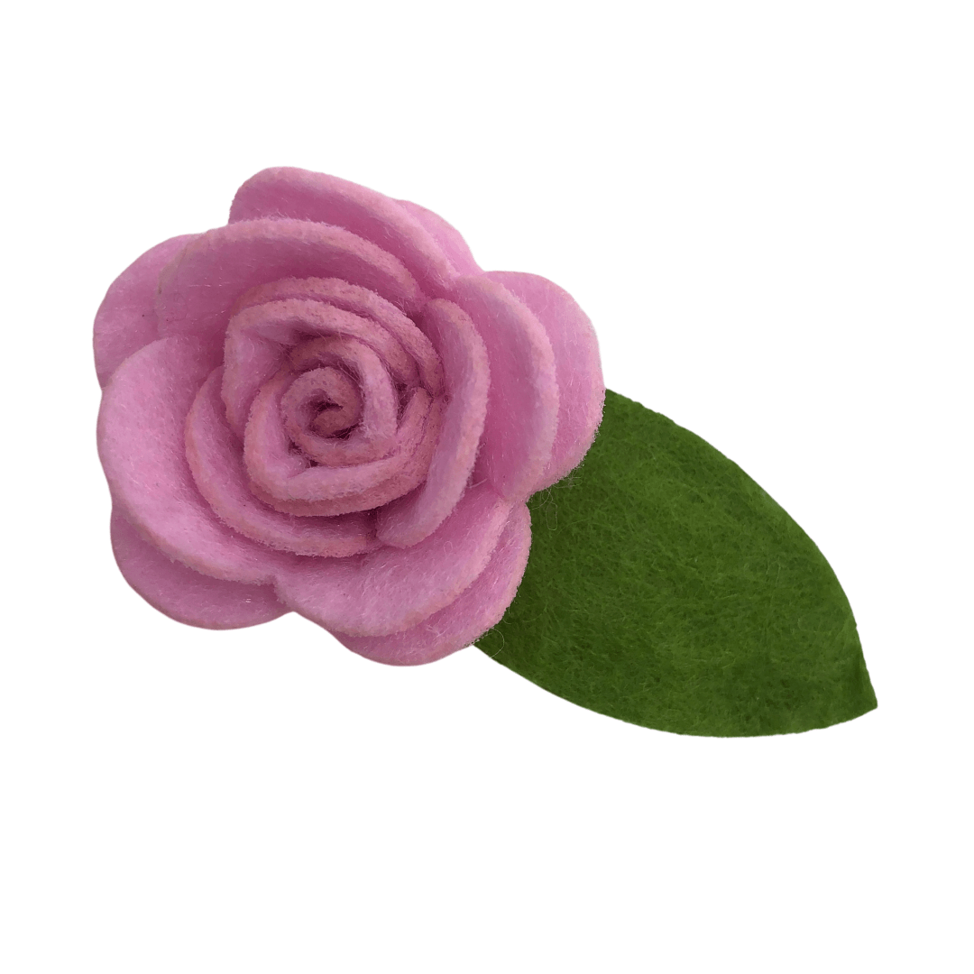 Felt Flower Snap Clip Hair clips Ponytails and Fairytales Ballet Pink (light)