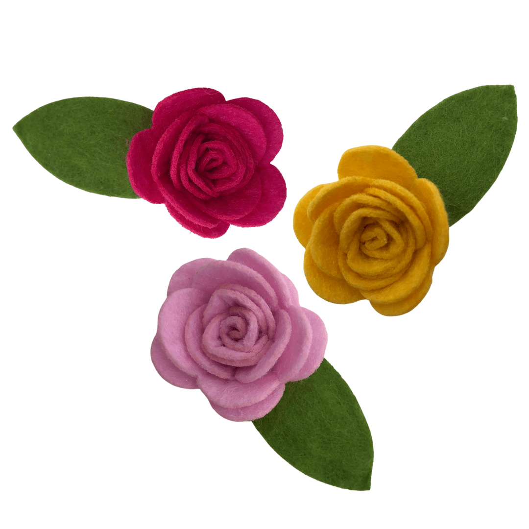 Felt Flower Snap Clip Hair clips Ponytails and Fairytales