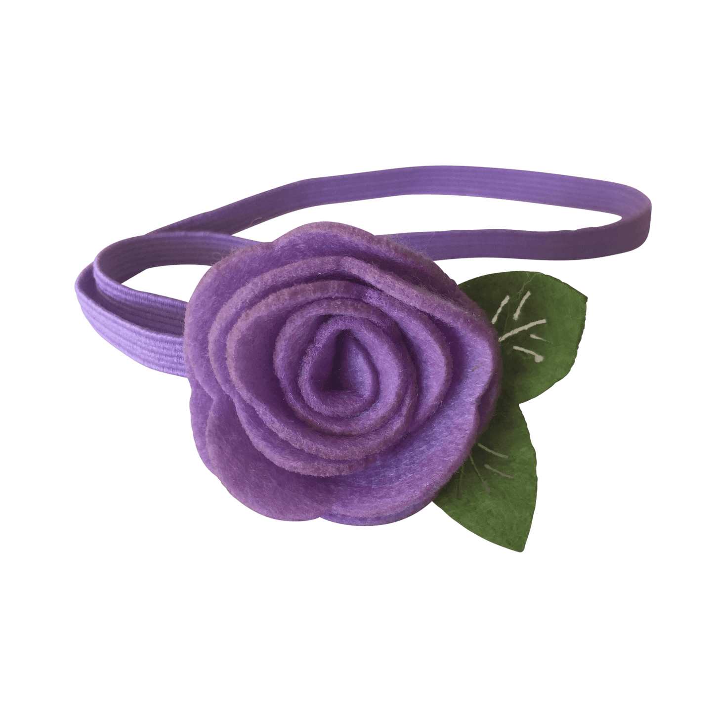 Felt Rose Headband - Ponytails and Fairytales