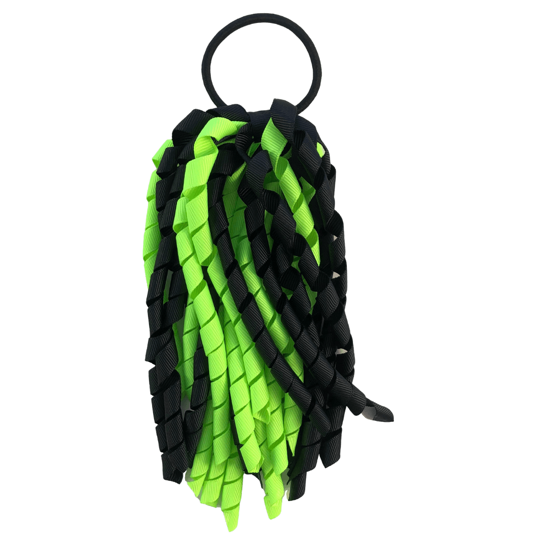Fluoro Yellow & Black Hair Accessories - Assorted Hair Accessories - School Uniform Hair Accessories - Ponytails and Fairytales