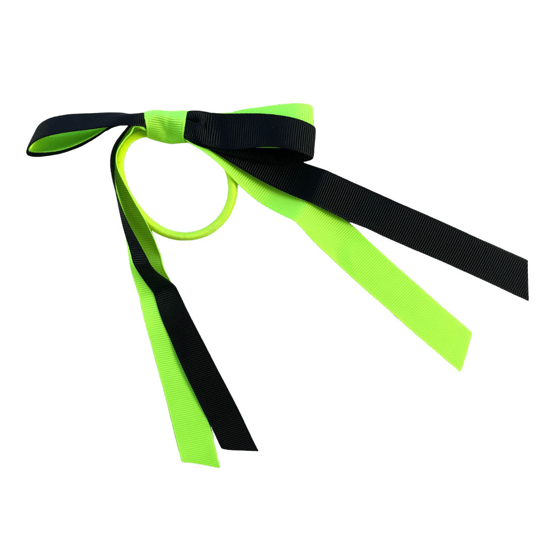 Fluoro Yellow & Black Hair Accessories - Assorted Hair Accessories - School Uniform Hair Accessories - Ponytails and Fairytales