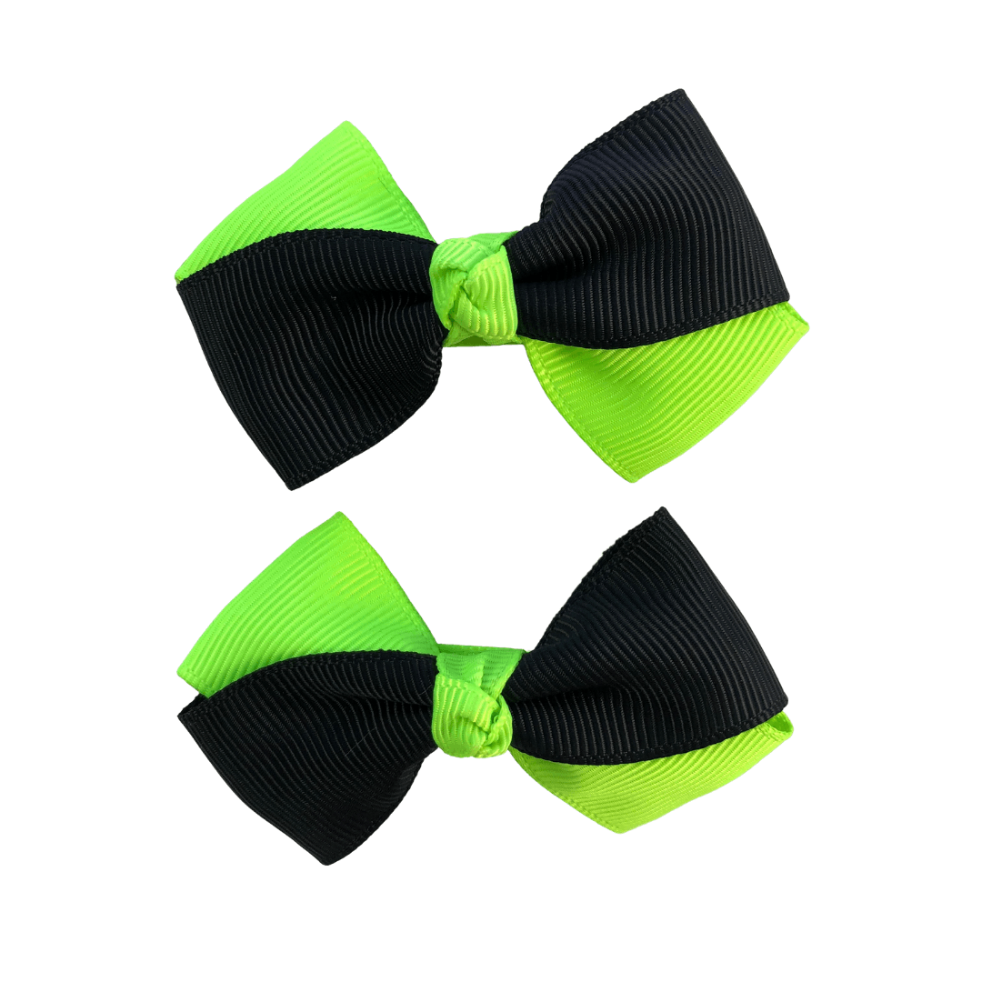 Fluoro Yellow & Black Hair Accessories - Assorted Hair Accessories - School Uniform Hair Accessories - Ponytails and Fairytales