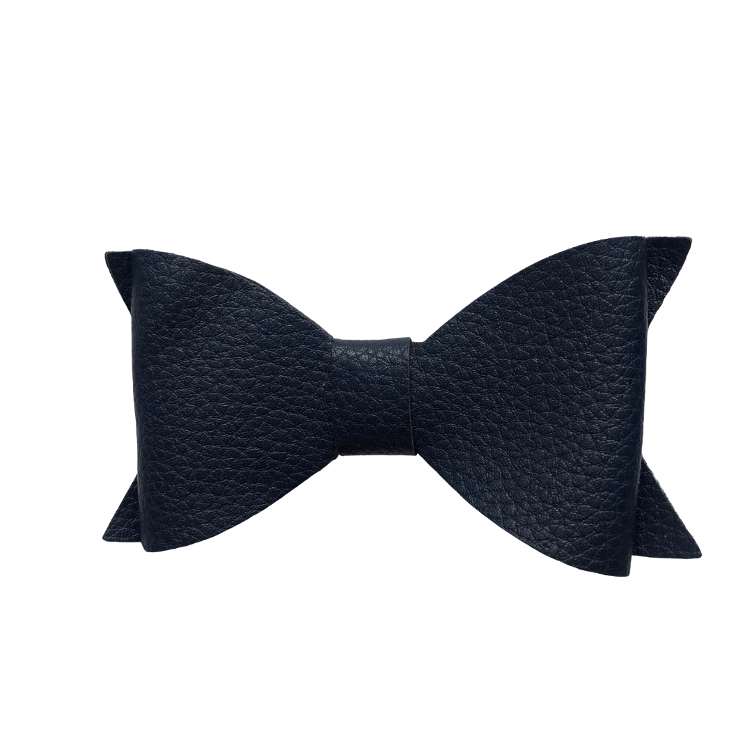 Leather Look Big Bow - Ponytails and Fairytales