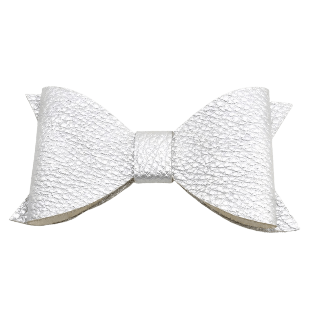 Leather Look Big Bow - Ponytails and Fairytales