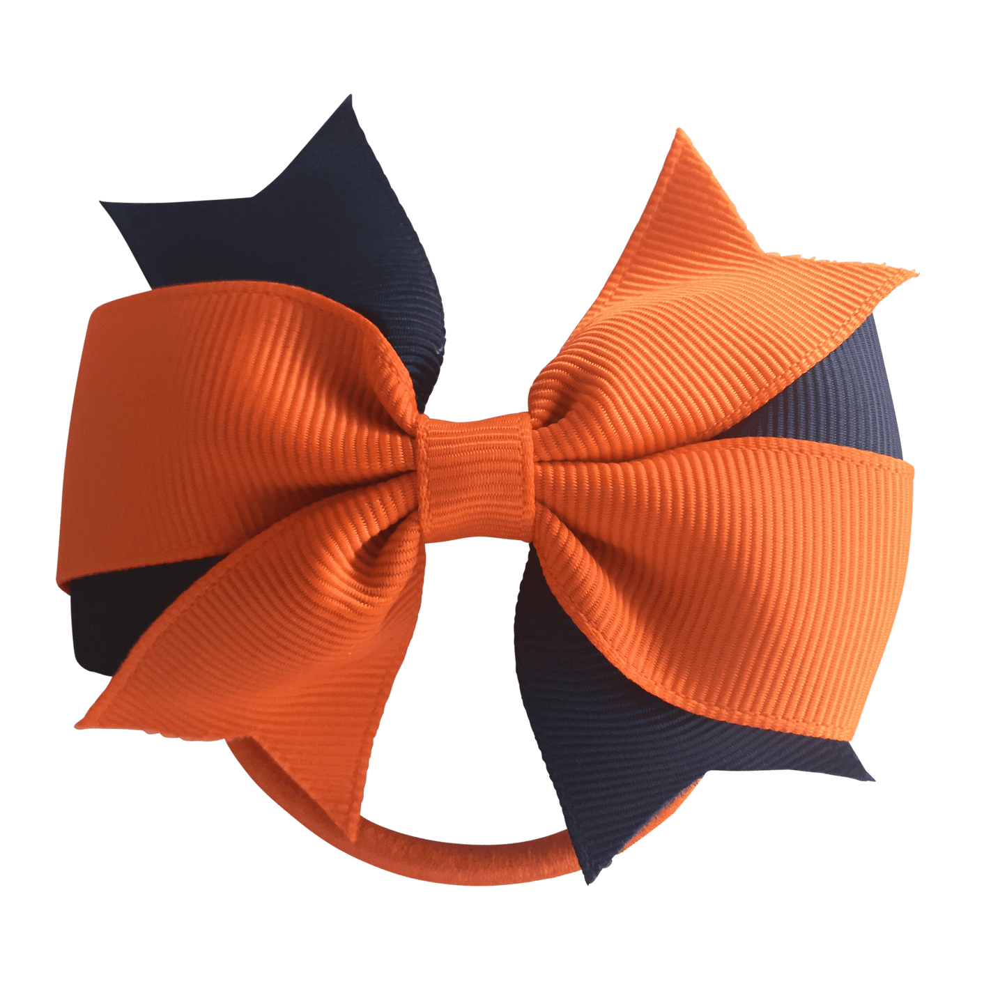 Orange & Navy Hair Accessories - Ponytails and Fairytales
