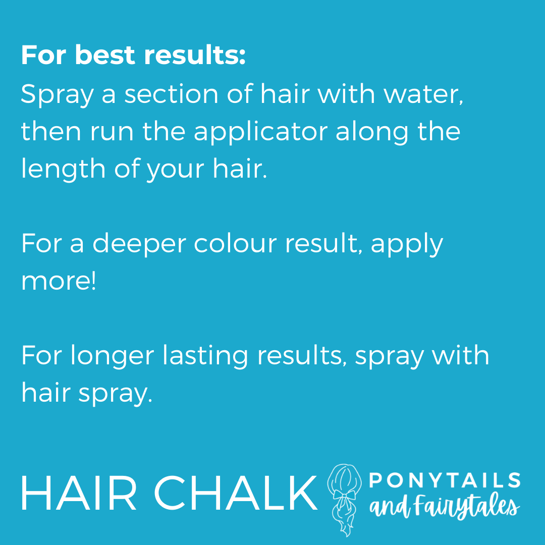 Red Hair Chalk Carnival and event School Ponytails - Colours