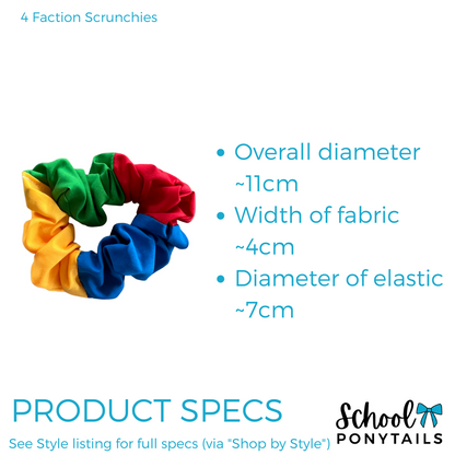 4 Faction Multi Colour Scrunchies - Min. 10pc Bundle {Pre-Order}
