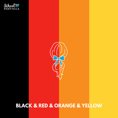 Black & Red & Orange & Yellow Hair Accessories