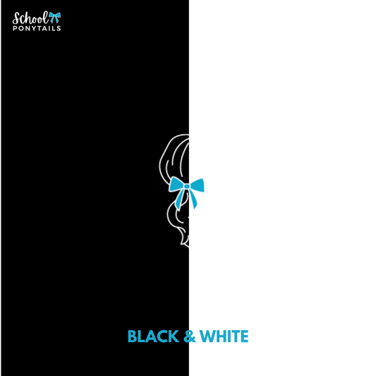 Black & White Hair Accessories - Ponytails and Fairytales