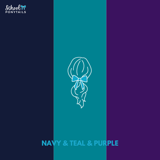 Teal & Navy & Purple Hair Accessories