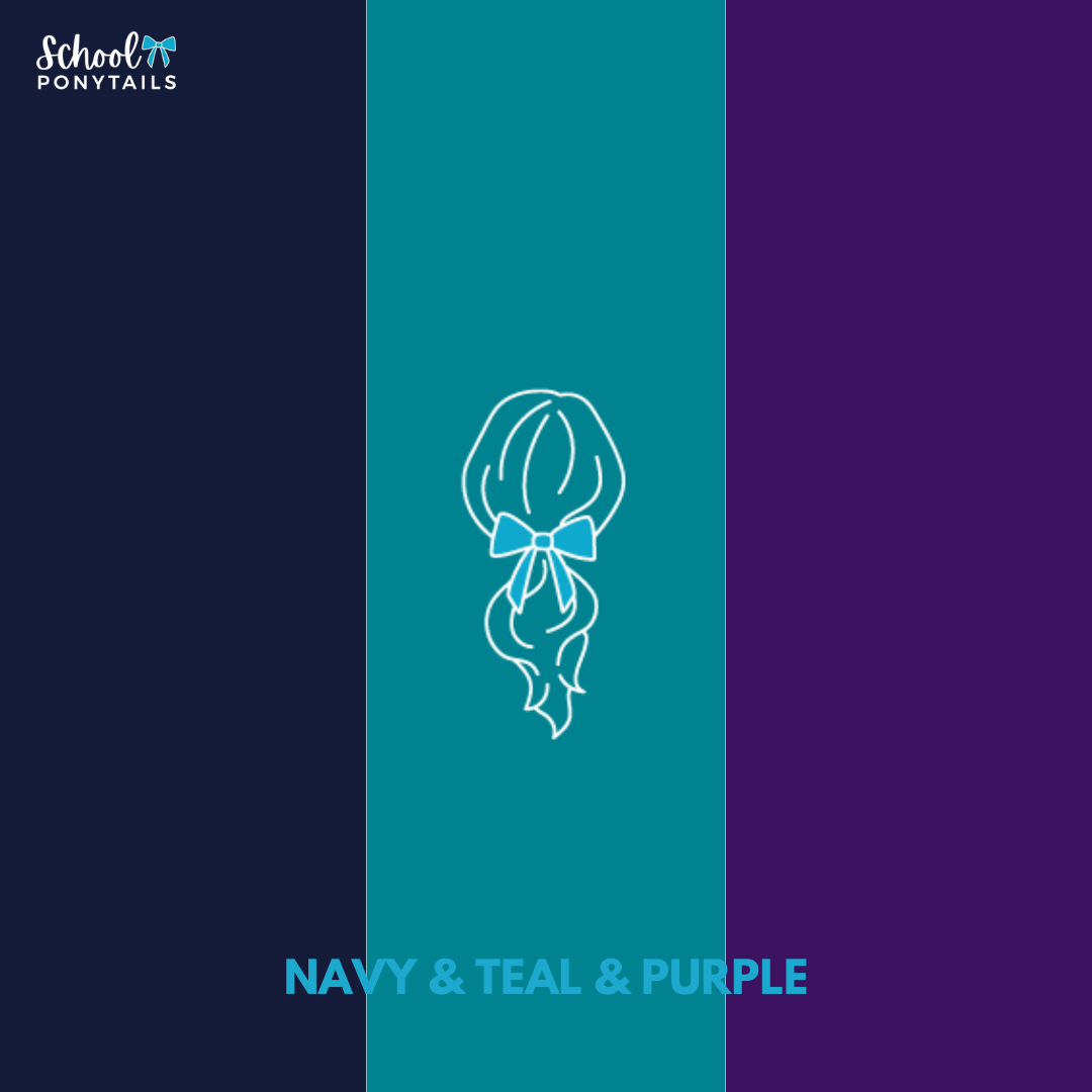 Teal & Navy & Purple Hair Accessories