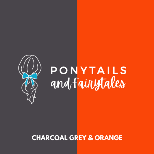 Orange & Charcoal Grey Hair Accessories