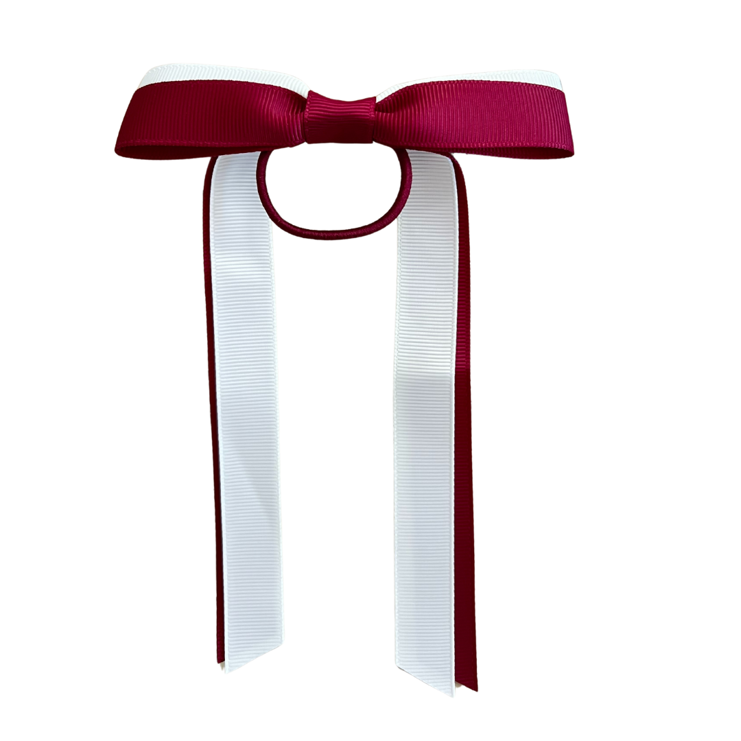 Burgundy & White Hair Accessories