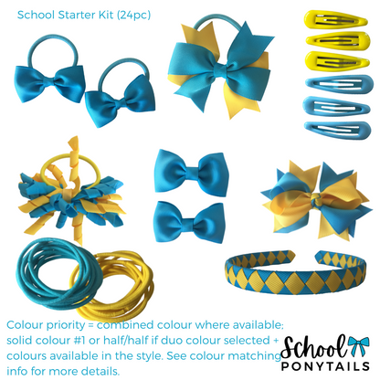 Royal Blue & Black Hair Accessories