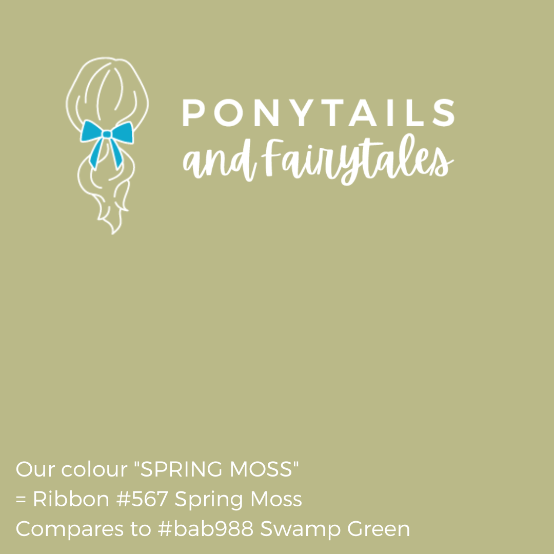Spring Moss Green Hair Accessories - Ponytails and Fairytales