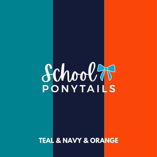 Navy & Orange & Teal Hair Accessories