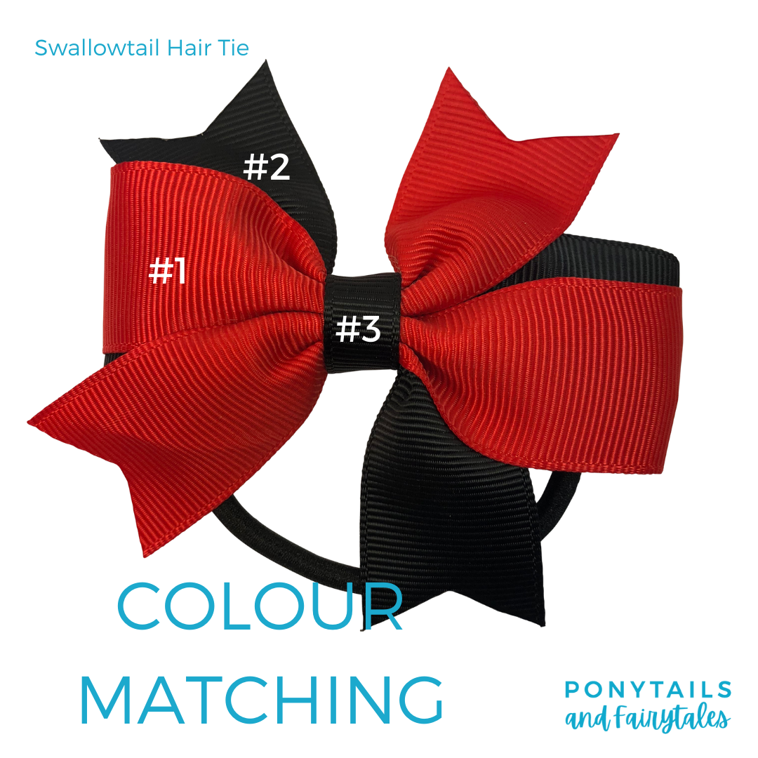 Red & Navy Hair Accessories - Ponytails and Fairytales