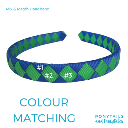Mix & Match Headband - Combined Colours - Ponytails and Fairytales