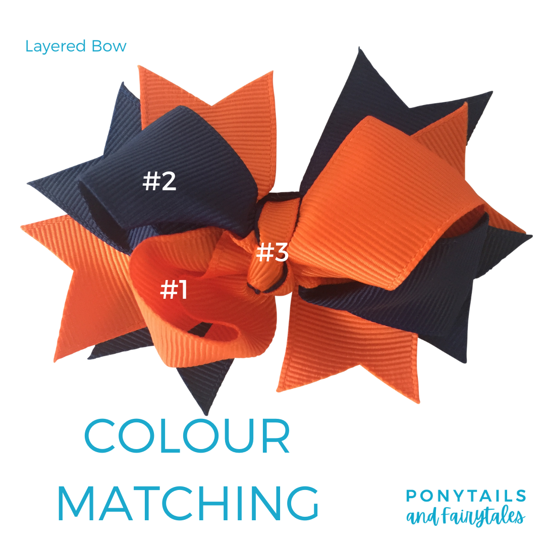 Red & Navy Hair Accessories - Ponytails and Fairytales