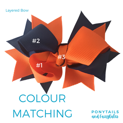 Red & Navy Hair Accessories - Ponytails and Fairytales