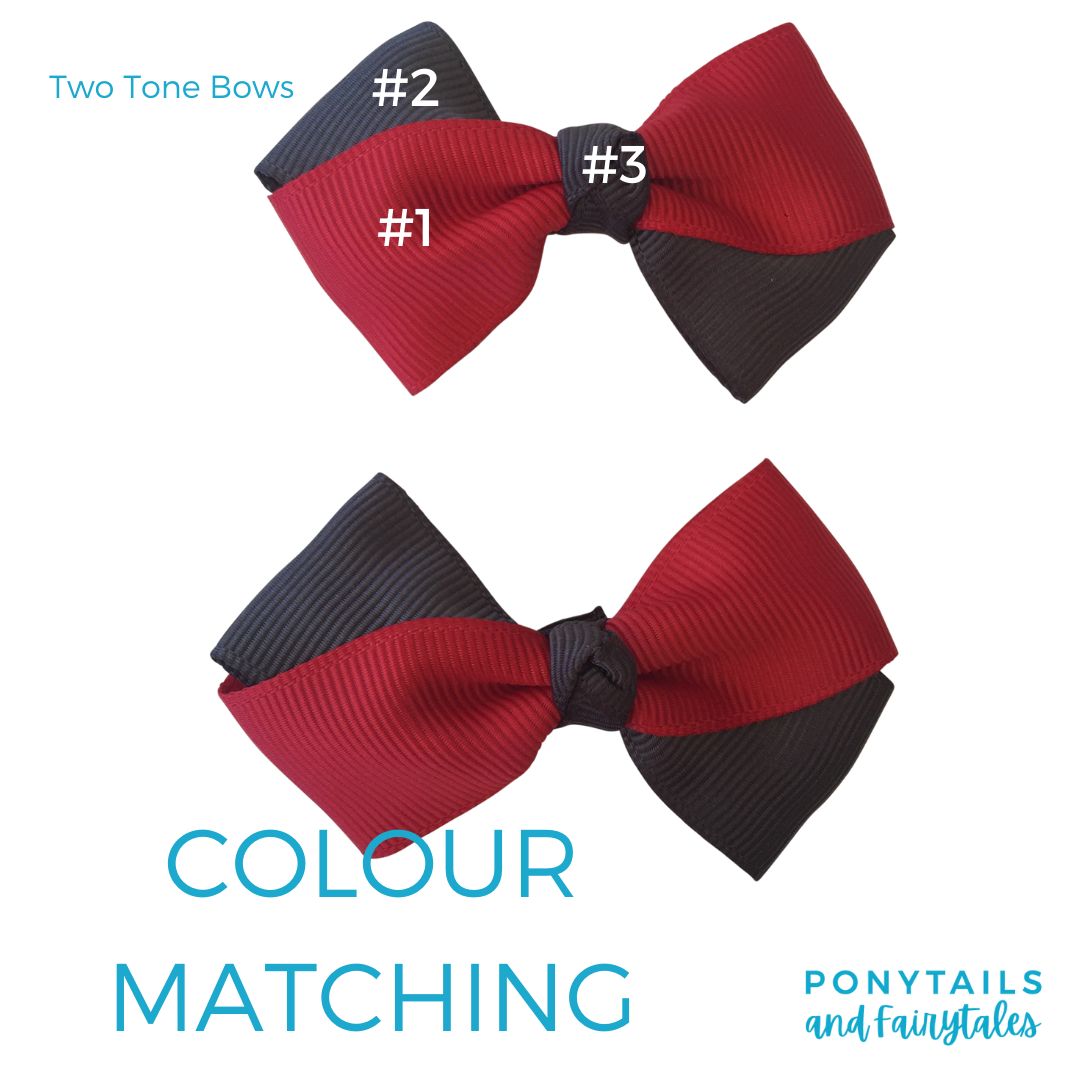 Red & Navy Hair Accessories - Ponytails and Fairytales