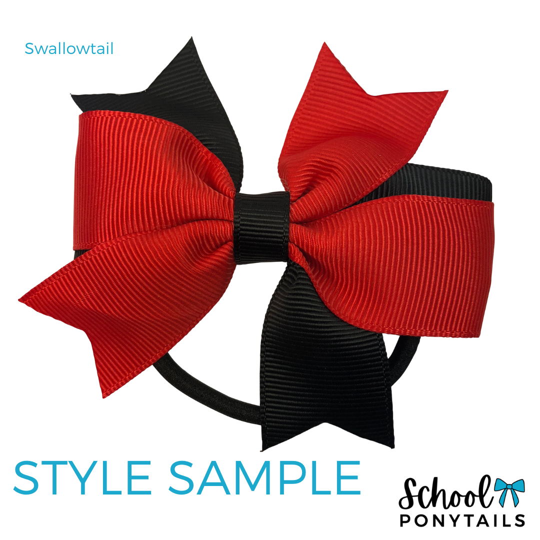 Red & Navy Hair Accessories - Ponytails and Fairytales