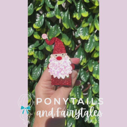 Shiny Santa Hair Clip