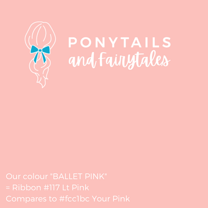 Pastel Ballet Pink Hair Accessories - Ponytails and Fairytales