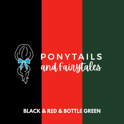 Red & Black & Bottle Green Hair Accessories