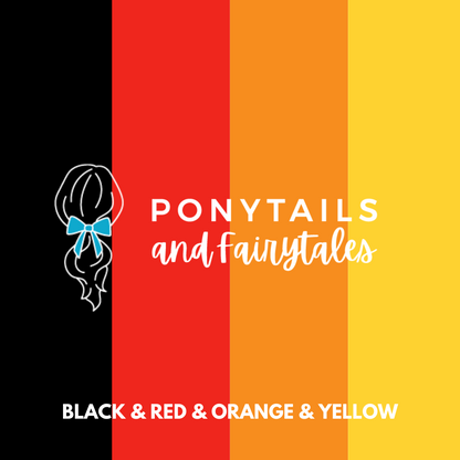 Black & Red & Orange & Yellow Hair Accessories