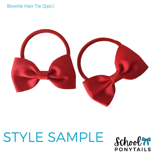 Bowtie Hair Tie (2pc) - Ponytails and Fairytales