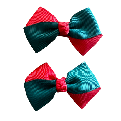 Bottle Green & Red Hair Accessories