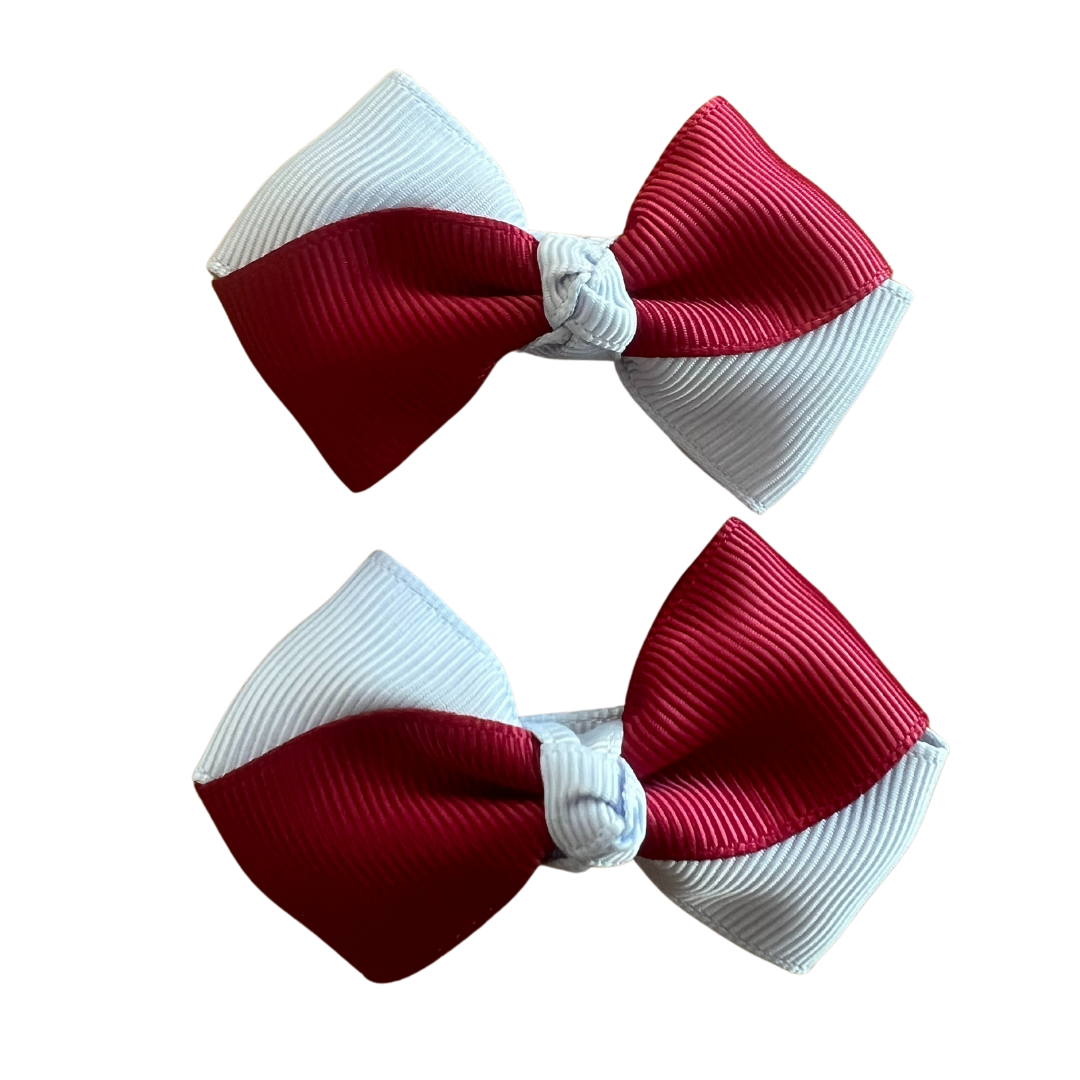 Burgundy & White Hair Accessories