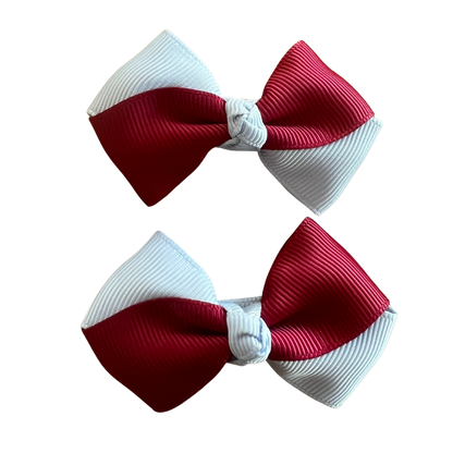 Burgundy & White Hair Accessories