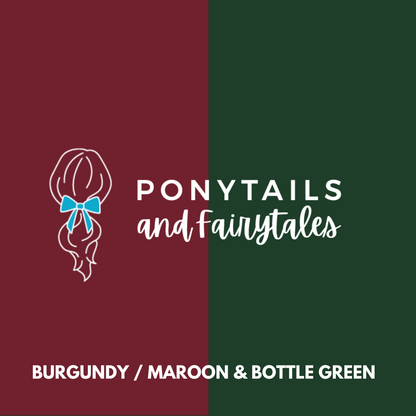 Burgundy & Bottle Green Hair Accessories