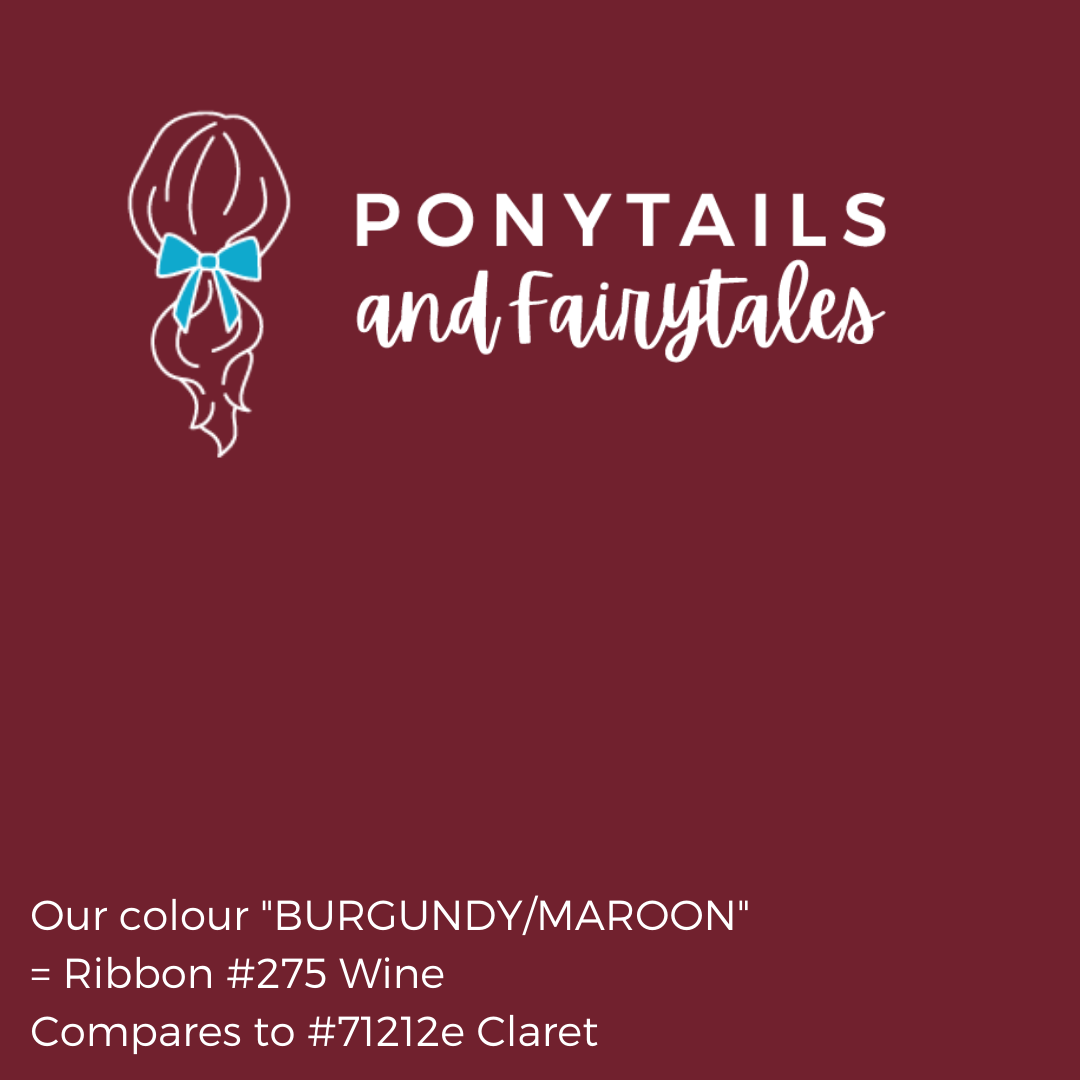 Burgundy / Maroon Hair Accessories - Ponytails and Fairytales