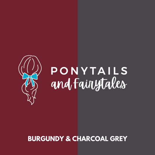 Burgundy & Charcoal Grey Hair Accessories