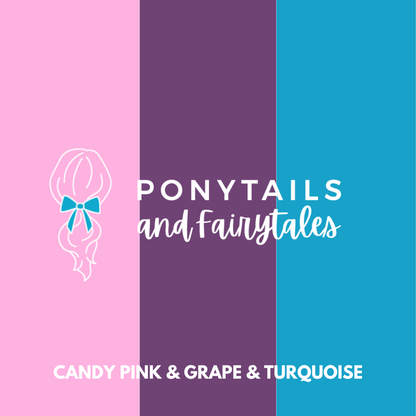 Candy Pink & Turquoise & Grape Hair Accessories