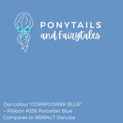 Cornflower Blue Hair Accessories - Ponytails and Fairytales